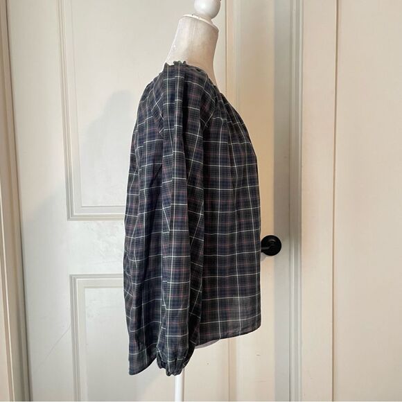 Ralph Lauren Multicolor Plaid long sleeve cotton Blouse Sz 16 - Picture 4 of 5